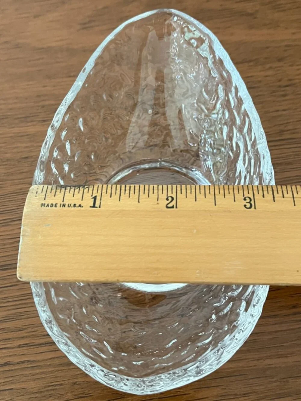 Vintage Avocado Dishes Clear Glass  w/Box